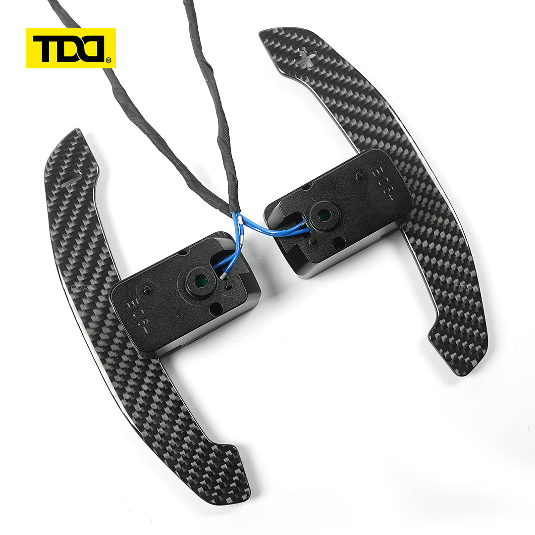 Glossy Carbon Fiber Magnetic Paddle Shifters For Mercedes Benz C-Class 2021-2022 W206 W213 W214 CLS/AMG (2022)