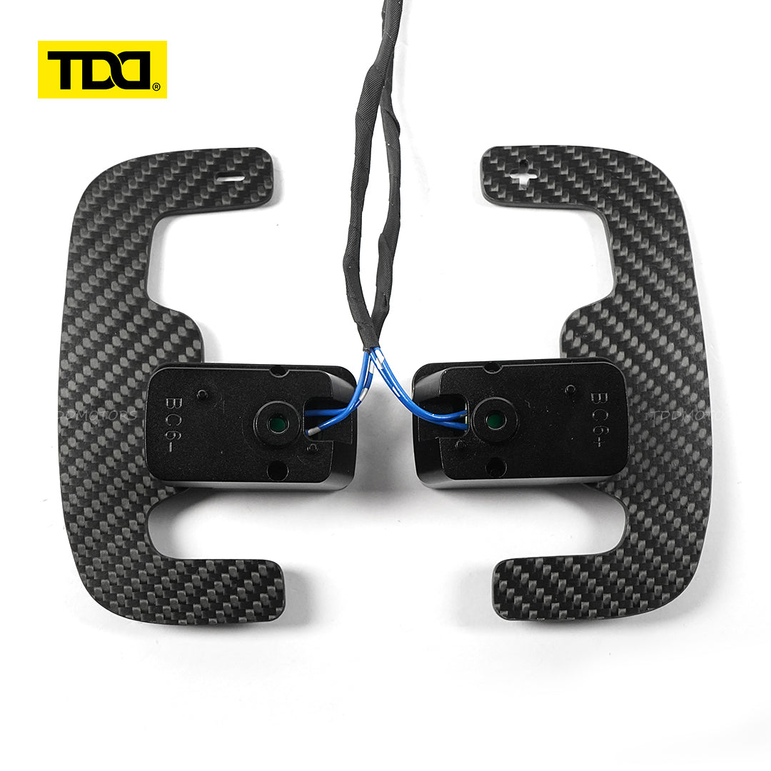 Glossy Carbon Fiber Magnetic Paddle Shifters For Mercedes Benz C-Class 2021-2022 W206 W213 W214 CLS/AMG (2022)