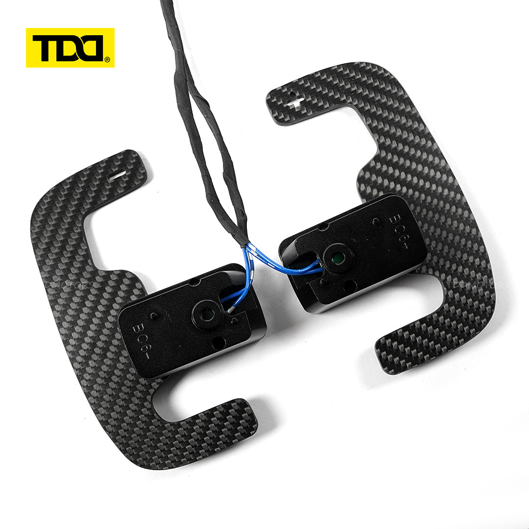 Glossy Carbon Fiber Magnetic Paddle Shifters For Mercedes Benz C-Class 2021-2022 W206 W213 W214 CLS/AMG (2022)