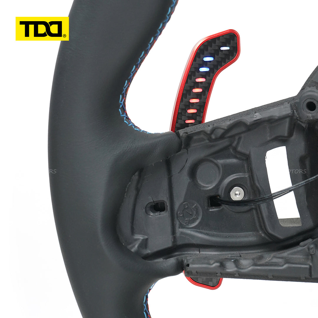 TDD Carbon Fiber Magnetic LED Paddle Shifters For BMW G68 G60 Standard Wheelbase 2023- Touring G61 2024- Long Wheelbase 2024-