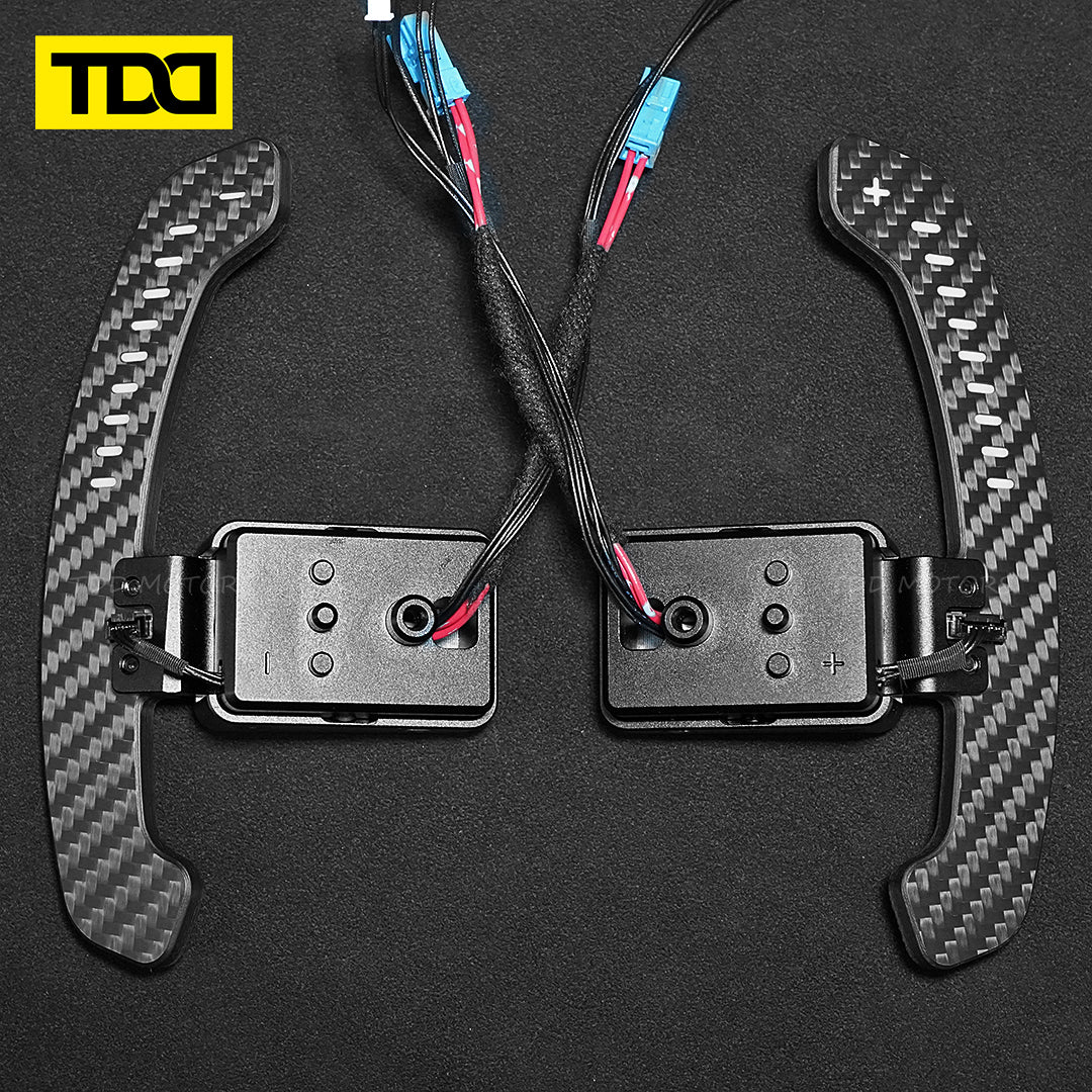 Carbon Fiber Magnetic LED Paddle Shifters For BMW F10 F06 F07 F11 F18 F12 F13 F01 F02 F30 F31 F32 F33 F34 2 3 4 5 6 7 Series G20 G30 G32 G38 G12 G01 G80 F90 F92 30 X3: G01 X4: G02 X5: G05 X6: G06 X7 G07 F20 F30 F32 F34 F36 F80 I8