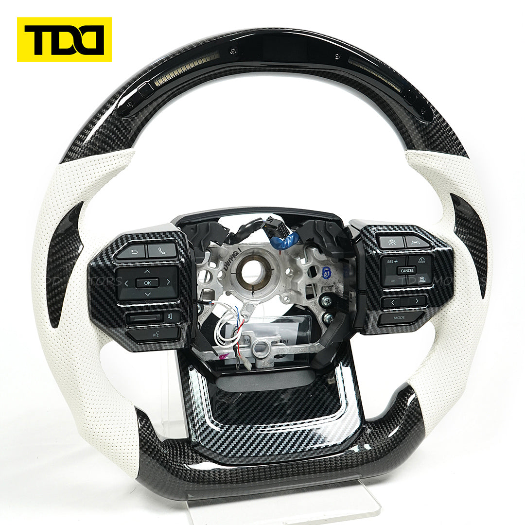 TDD  Motors LED CARBON FIBER STEERING WHEEL for Toyota Prado