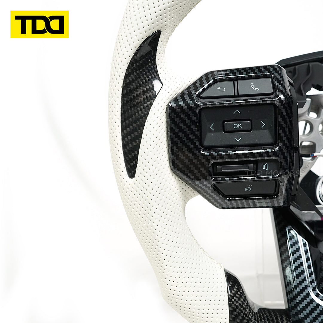 TDD  Motors LED CARBON FIBER STEERING WHEEL for Toyota Prado