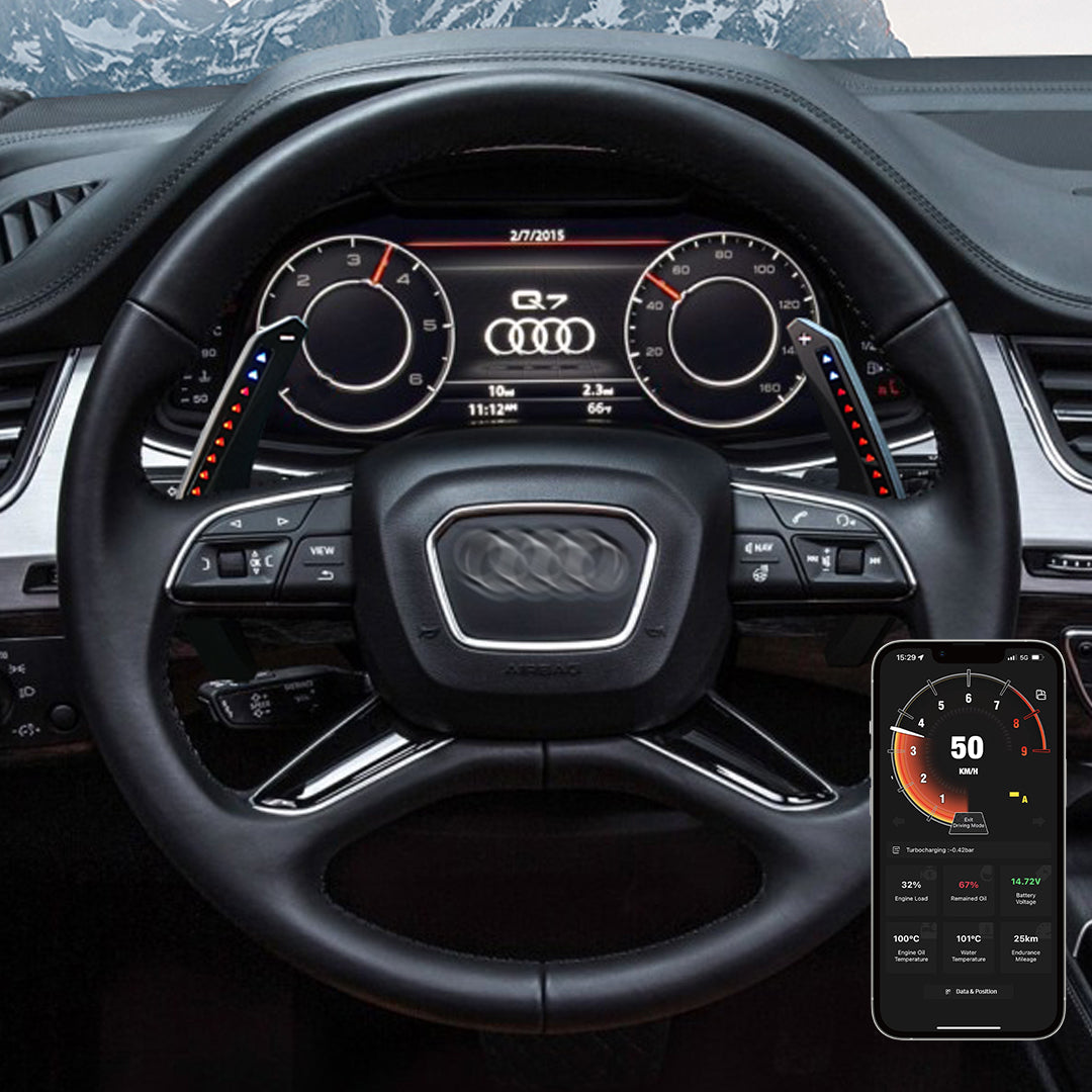 TDD Motors LED Paddle Shifter Extension for Audi A6 A8
