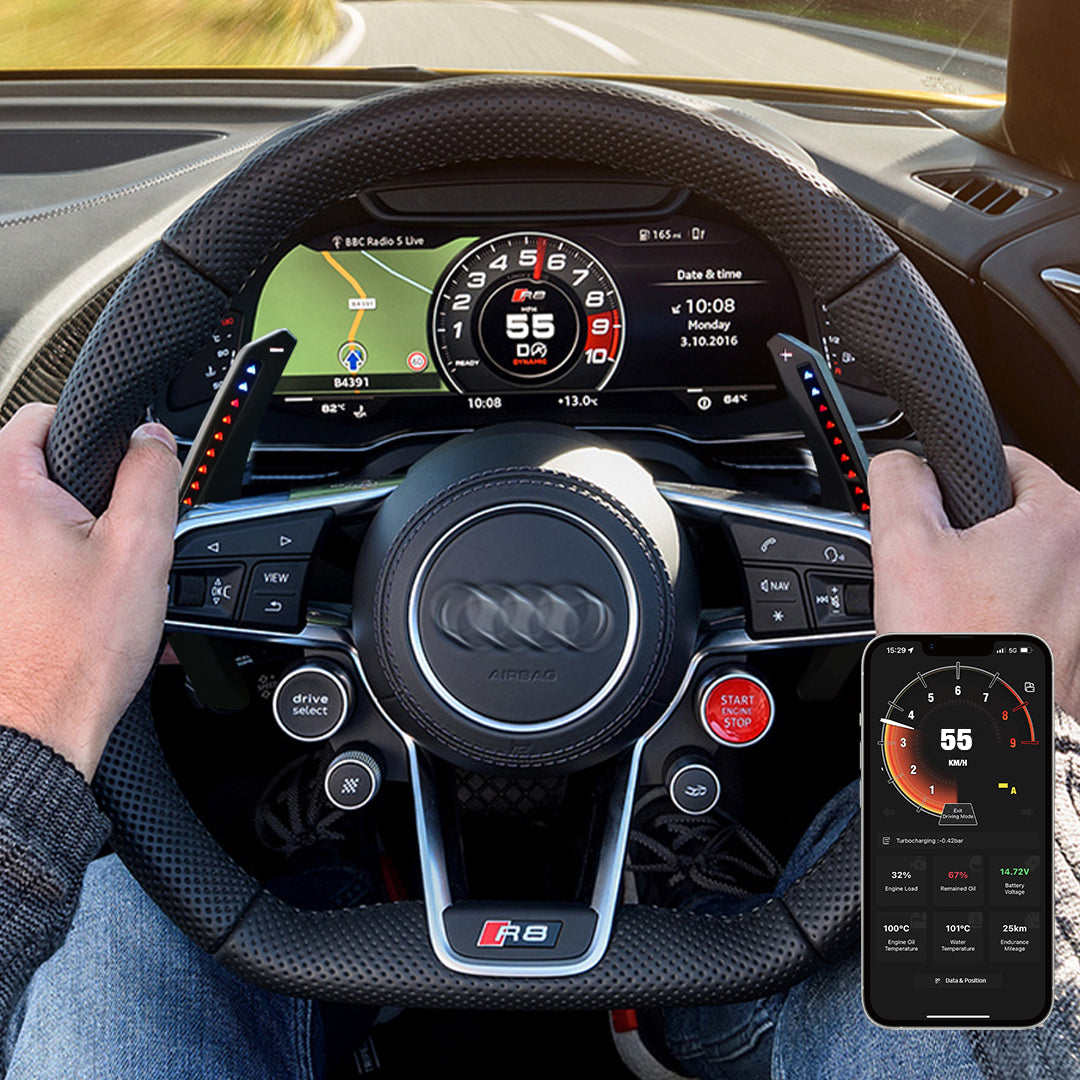 TDD Motors LED Paddle Shifter Extension for Audi R8 TTRS TT