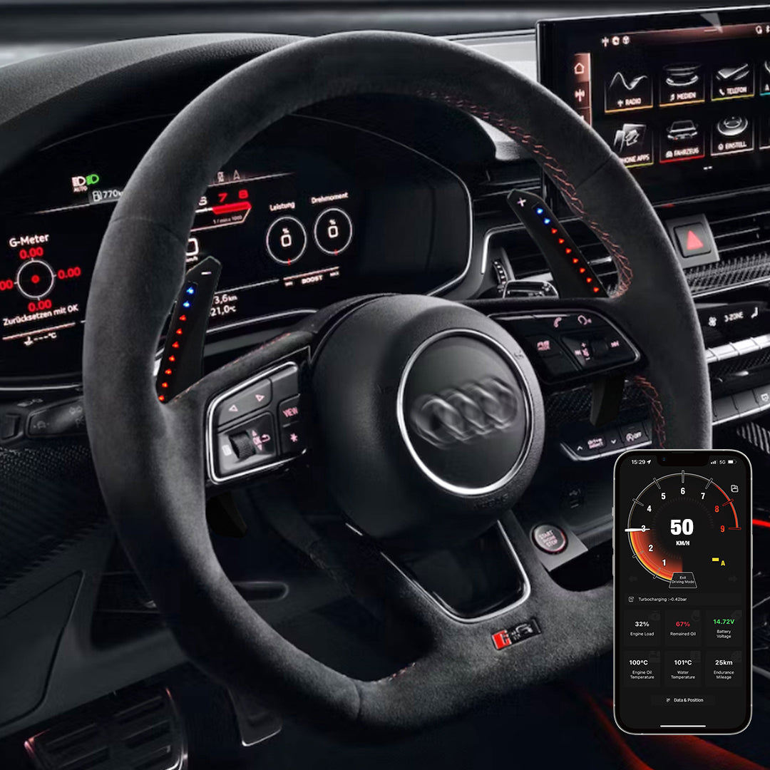 Extensión de paletas de cambio LED para Audi RS3 RS4 RS5 S3 S4 S5