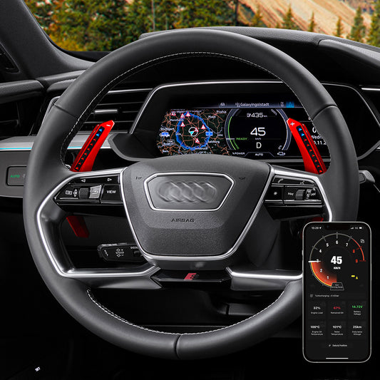 TDD Motors LED Paddle Shifter Extension for Audi e-tron：2021; _x000b_A6：2020-2021;A8：2018-2021;S8：2020-2021