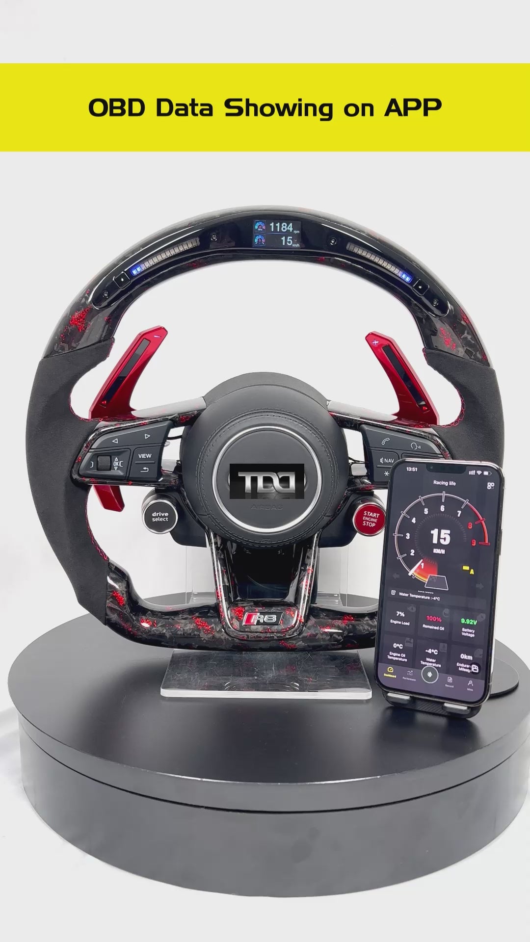 TDD Motors LED Paddle Shifter Extension for Audi R8 TTRS TT – TDD