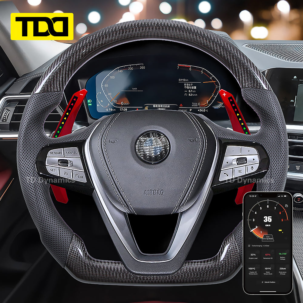 TDD Motors LED Paddle Shifter Extension for BMW F40 G20 G30 G01 G05 G11 Class:1 3 5 X3 X5 7