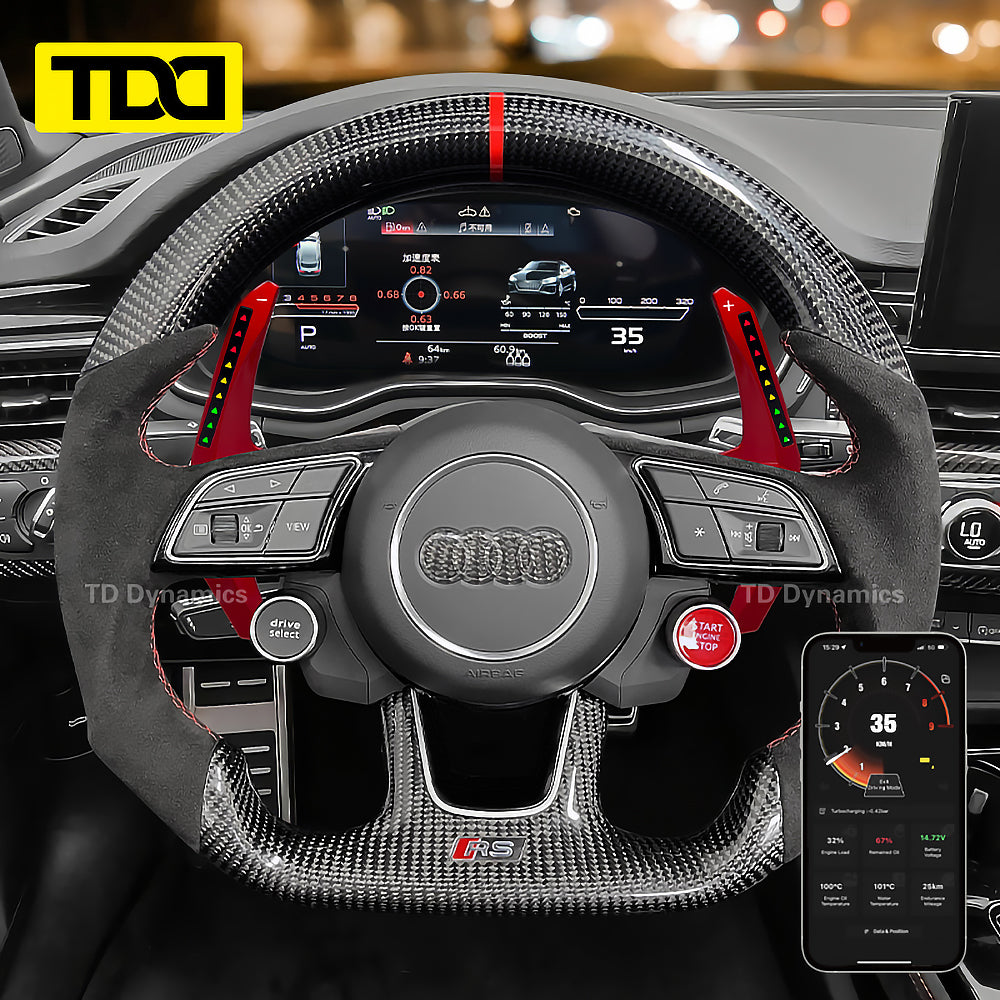 TDD Motors LED Paddle Shifter Extension for Audi _x000b_A1：2019; A3：2017-2022; A4：2017-2020; _x000b_RS4:2019-2021; RS5：2017-2021; RS3:2017-2021; S3：2016-2021; A5:2017-2021; S4：2016-2020; S5：2017-2020